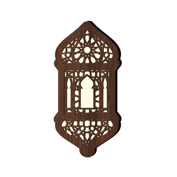 CEHVOM Lampe de Décoration Ramadan Lampe LED Mubarak Ramadan, Lanterne Ramadan Décoration Eid Mubarak Étoile Décoration Figurine Lampe à Thé Support Liquidation Ramadan
