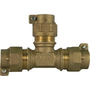 A Y McDonald 1 In. CTS Polyethylene Pipe Brass Tee