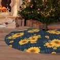 thumbnail image 6 of Picia Blue Striped Sunflower A Print Christmas Tree Skirt , Christmas Tree Skirt Ornaments for Merry Christmas Holiday Party Decorations Indoor Outdoor-48", 6 of 7