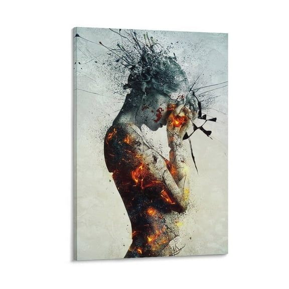 Aesthetic Woman Art Poster Canvas Painting Decor Wall Print Photo Gifts Home Modern Decorative Posters 12x18inch(30x45cm)