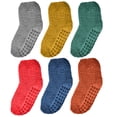 thumbnail image 4 of Debra Weitzner Kids’ Non-Skid Warm Socks, White Design, 2-4 Years, 6 Pairs, 4 of 10