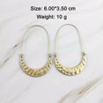thumbnail image 4 of Hammered Crescent Moon Hoops Resin Tortoise Shell Hoop Earrings Jewelry, 4 of 9