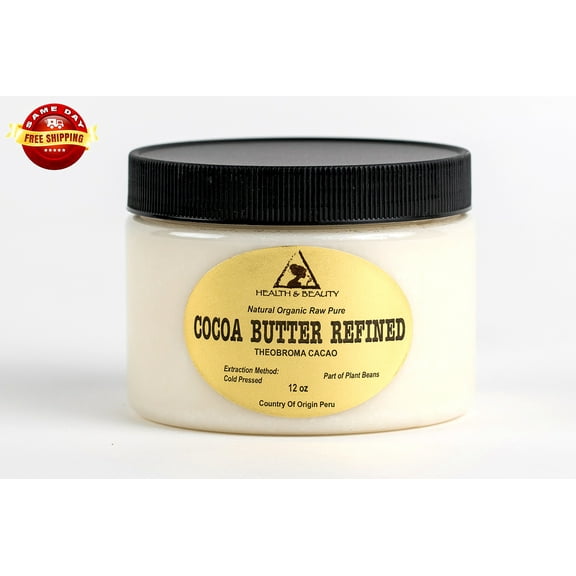 COCOA / CACAO BUTTER ULTRA REFINED ORGANIC NATURAL RAW GRADE A PRIME 24 OZ