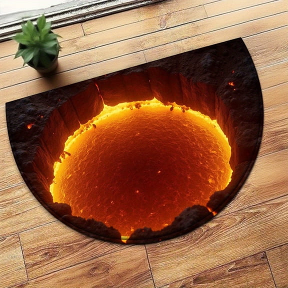 3D Optical Illusion Rug Optical Illusion Rug Optical Illusion Area Rug for Bedroom Living Room Vortex Trippy Carpet Brick Bottomless Hole Floor Mat Pad Doormat Home Decor, 31" A
