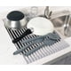 thumbnail image 2 of Escurridor de platos enrollable multiusos sobre el fregadero Fregadero，Gris$20.5" X 13.1" Rejilla enrollable para secar platos sobre el fregadero Cocina Jormftte HMYH414, 2 of 7