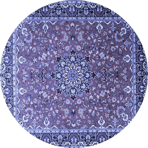 Ahgly Company Indoor Round Persian Blue Traditional Area Rugs, 8' Round