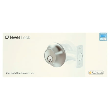 Level - Smart Lock Bluetooth Replacement Deadbolt with App/Key/Voice Assistant Access - Satin Nickel