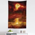 thumbnail image 1 of Nature Tapestry, Apocalyptic Backdrop with Storm Beams and Full Moon End of World Like Hell Theme, Fabric Wall Hanging Decor for Bedroom Living Room Dorm, 5 Sizes, Orange Yellow, by Ambesonne, 1 of 1