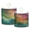 thumbnail image 2 of Wobogo Colorful Milky Way Clear Plastic Jar Large and Medium Combo Set Cotton Swabs Balls Dental Floss Sticks Cosmetic Storage Can, 2 of 6
