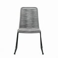 thumbnail image 3 of Shasta Outdoor Metal and Gray Rope Stackable Dining Chair - Set of 2, 3 of 12