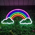 thumbnail image 4 of Rainbow Neon Sign LED Light USB/Battery Operated Non-Glaring Cloud Rainbow LED Neon Light Wall Art Decoration, 4 of 7