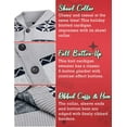 thumbnail image 5 of COOFANDY Sweaters for Men Cardigan Button Front Moose Snowflake Knit Shawl Cardigans, 5 of 5