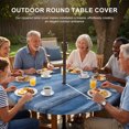 thumbnail image 3 of Round Outdoor Tablecloth with Umbrella Hole and Zipper, Navy Blue Ombre Tablecloth with Elastic Waterproof, Vintage Shabby Blue Abstract Art Patio Table Covers for 55" - 60" Picnic Pool Tables, 3 of 9