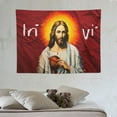 thumbnail image 4 of ONETECH  Funny Jesus Tapestry Jesus Christ I Saw That Tapestry Wall Hanging Christmas Wall Tapestry for Bedroom Aesthetic Black White Funny Words Tapestry for Living Room College Dorm Decor,, 4 of 7