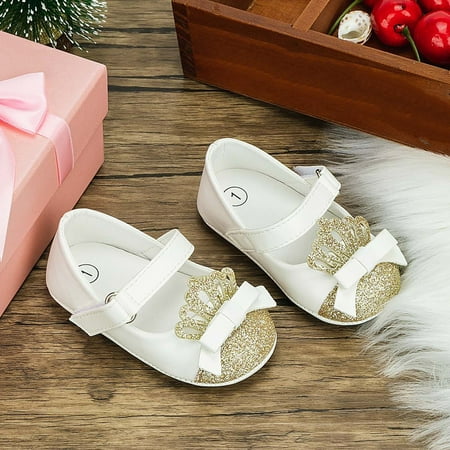 

NECHOLOGY Size 7 Toddler Shoes Girls Fashion Princess Shoes Little Kid Shoes Non Slip Soft Sole Walking Kids Shoes Size 10 Silver 0 Months