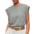 2024 LIN Elegant Loose Summer Sleeveless Tank Tops Women Solid Color O ...