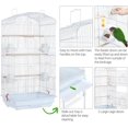 thumbnail image 5 of LILEYI 64-inch Open Play Top Bird Cages for Parakeets Cockatiels Finches Lovebirds Canaries Conures Budgies Parrot Birdcage w/Detachable Rolling Stand, White, 5 of 9