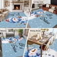 thumbnail image 5 of 5'x7' Area Rugs, Christmas Snowman Indoor Outdoor Area Rug for Living Room Bedroom, Xmas Tree Winter Snowflake Blue Washable Bathroom Rugs Kitchen Floor Carpet Mats Home Decor Aesthetic, 5 of 8