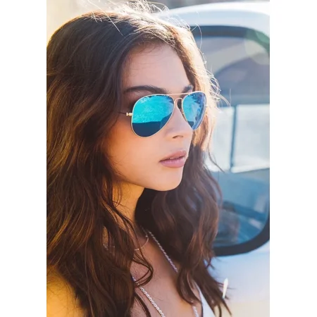 RayBan Ray Ban Aviator Sunglasses - Unisex Blue Mirror Flash RB3025 - 58mm
