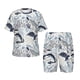 thumbnail image 1 of Fotbe Sea Animal Pijama Estampada de 2 Piezas para Niños – Ropa de Dormir de Manga Corta Cómoda para Niños y Niñas, Camiseta y Shorts de Algodón-Small, 1 of 6