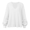 thumbnail image 1 of Sudadera De Mujer, Patrón De Gofres, Mano De Obra Fina, Suéter De Otoño, Color Puro Para Oficina ANGGREK  Otros, 1 of 5