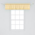 thumbnail image 2 of Ambesonne Vintage Window Valance, Gingham Pattern Heart Shape, 54" X 12", Mustard and White, 2 of 3