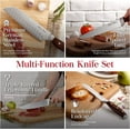 Master Maison 15pc Kitchen Knife Set German Steel with Sharpener