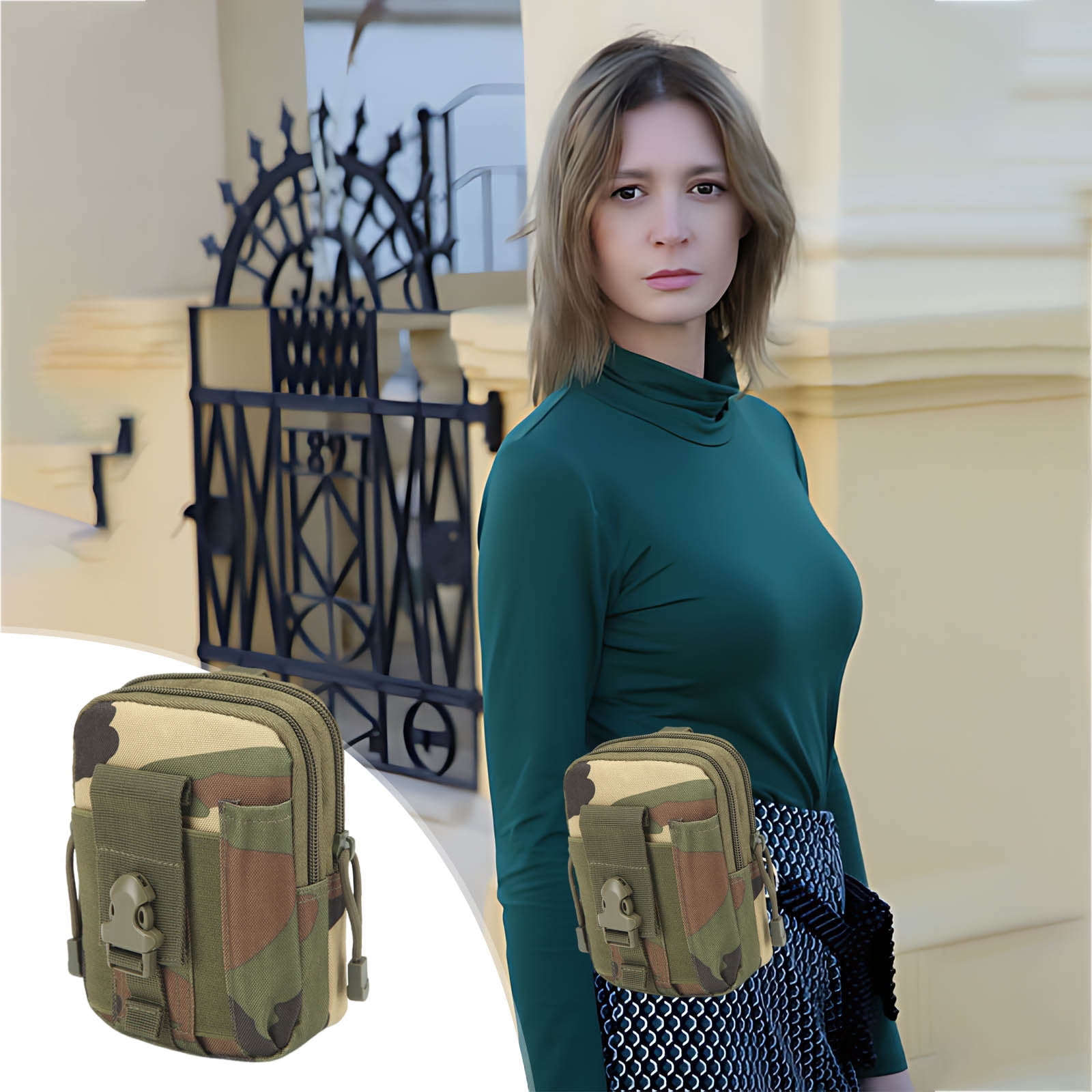 Sac Bandoulière Tactique Militaire – Imperméable, 4 Litres, Avec Patch Drapeau, Pour Randonnée, Chasse, Pêche – Homme