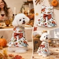 thumbnail image 7 of Dog Thanksgiving Outfit, Dog Dress with Bow, Cute Fall Pet Costume with Pumpkin Maple Leaves Printed, Pets Halloween Costume - X-Large, 7 of 7
