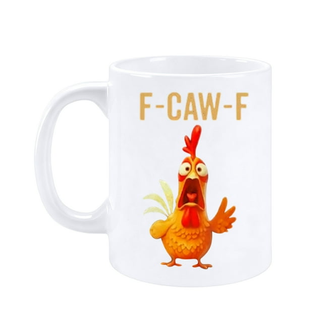 Fesfesfes Angry Chicken Ceramic Mug Cute Coffee Mug Microwave Safe Tea Cup Funny Drinkware for Home Office Kitchen Daily Use