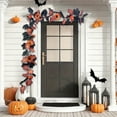 thumbnail image 4 of Clearance!Halloween Garland with Pumpkin Sunflowers Fall Maple Leaves Decor 5.7 FT Black Autumn Halloween Decorations Indoor Outdoor Hanging Ornaments Garland for Mantle Table, 4 of 8
