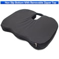thumbnail image 4 of Contour Memory Foam Seat Cushion w/ Washable Soft Plush Sherpa Top - U Shaped Therapeutic Comfort Designed to Cradle & Support Your Body - Anti Slip Bottom & Carrying Handle, 4 of 7