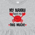 thumbnail image 4 of Inktastic Nanny Loves Me Grandson Girls Baby Dress, 4 of 5