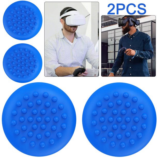 2 Pares Tapas Balancín Controlador Tapas Silicona para Pulgar para Meta Quest 3 (azul)