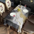 thumbnail image 2 of Black Marble Gold Line Pattern Rectangle Tablecloth 60"x120",Waterproof Polyester Rectangle Table Cloth, Wipeable Spillproof Polyester Tablecloth for Dining, Camping, Indoor and Outdoor, 2 of 6