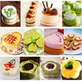 thumbnail image 6 of LYTIVAGEN 5 PCS Cake Ring Set, Cooking Ring Mold with 1 Plastic Scraper Circle Cake Mold 5 Different Shapes Mousse Rings for Making Salads, Cakes, Mousses and Desserts, 6 of 7