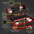 thumbnail image 3 of Casemaster Plazma Pro Dart Case Black with Ruby Zipper and Phone Pocket, 3 of 10