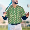 thumbnail image 5 of Lsque 60s and 70s Style Pattern Mens Polo Golf Shirts Funny Graphics Shorts Sleeve Button Shirts Baseball T-shirt-4X-Large, 5 of 7
