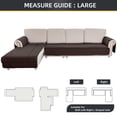 thumbnail image 6 of Sectional Couch Covers L Shape Sofa Cover Waterproof Reversible with Chaise Cover Durable Furniture Protector Sofa Slipcovers for Pets Dog Cat 2-Piece, 6 of 8