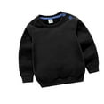 thumbnail image 2 of NAISIBABY Boys Girls Sweatshirt, Cotton Long Sleeve Solid Color Kids Pullover Tops Black 80, 2 of 4