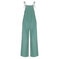 thumbnail image 4 of Kaemgyyd Womens Denim Bib Overalls Summer Wide Leg Spaghetti Strap Jean Pants Jumpsuits Trendy Fashion One-Piece Outfit with Pockets, 4 of 7