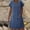 Blue#2, variant on GaThRRgYP Women's Short Sleeve Mini Dress,Women Short Sleeve Dress Dress Turn Down Collar Mini Dress Blue S