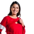 thumbnail image 3 of Blusa Maternidad y Lactancia Cómoda Ropa Embarazo Blusa Mujer Manga 3/4 Casual Color Rojo Almacenes Mario SA de CV Ray 4501, 3 of 4