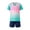 Sky Blue, variant on Avtoify Summer Girls Short Sleeve Round-Neck Shirts Dry Breathable Short Sleeve Top Matching Shorts 2 Piece Unisex Soccer Outfit for Kids Aged 5-14 Daily Attire