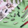 thumbnail image 2 of 32 Sets 4 Colors Zinc Alloy Cord Ends End Caps Column Mixed Color 19x7.5mm Inner Diameter: 5.5mm 8 sets/color, 2 of 6