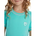 thumbnail image 5 of Girls' Rash Guard Shirt - 2 Pack UPF 50+ Short Sleeve Quick Dry Swim Shirt (Size: 4-16), 5 of 7