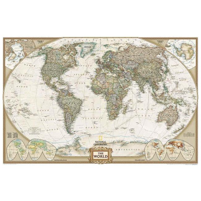 National Geographic Re0622085t World Executive Tubed Map 9097