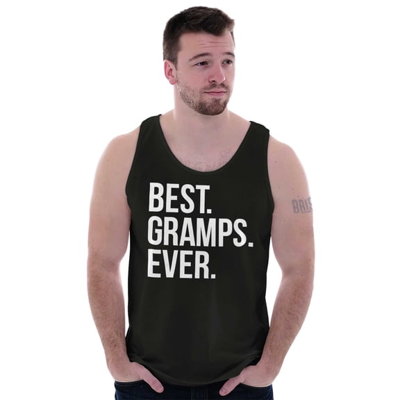 Best Gramps Ever Grandpa Grandfather Tank Top Sleeveless Tee Men Brisco Brands S