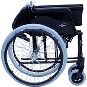 Karman Healthcare LT-980 18 in. seat 24 lbs. Ultra Lightweight Wheelchair with Swing Away Footrest in Black
