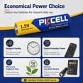 thumbnail image 4 of PKCELL Carbon Zinc AA Batteries (100 Pack), 1.5V Extra Heavy Duty Double A Batteries for Remote Control and Clocks, 4 of 8
